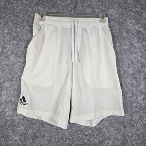 Adidas Climalite Men's Athletic Basketball Shorts White Size M Moisture Wicking